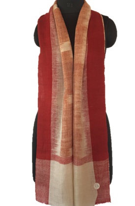 Maroon Ikat Kashmir Pashmina (3)